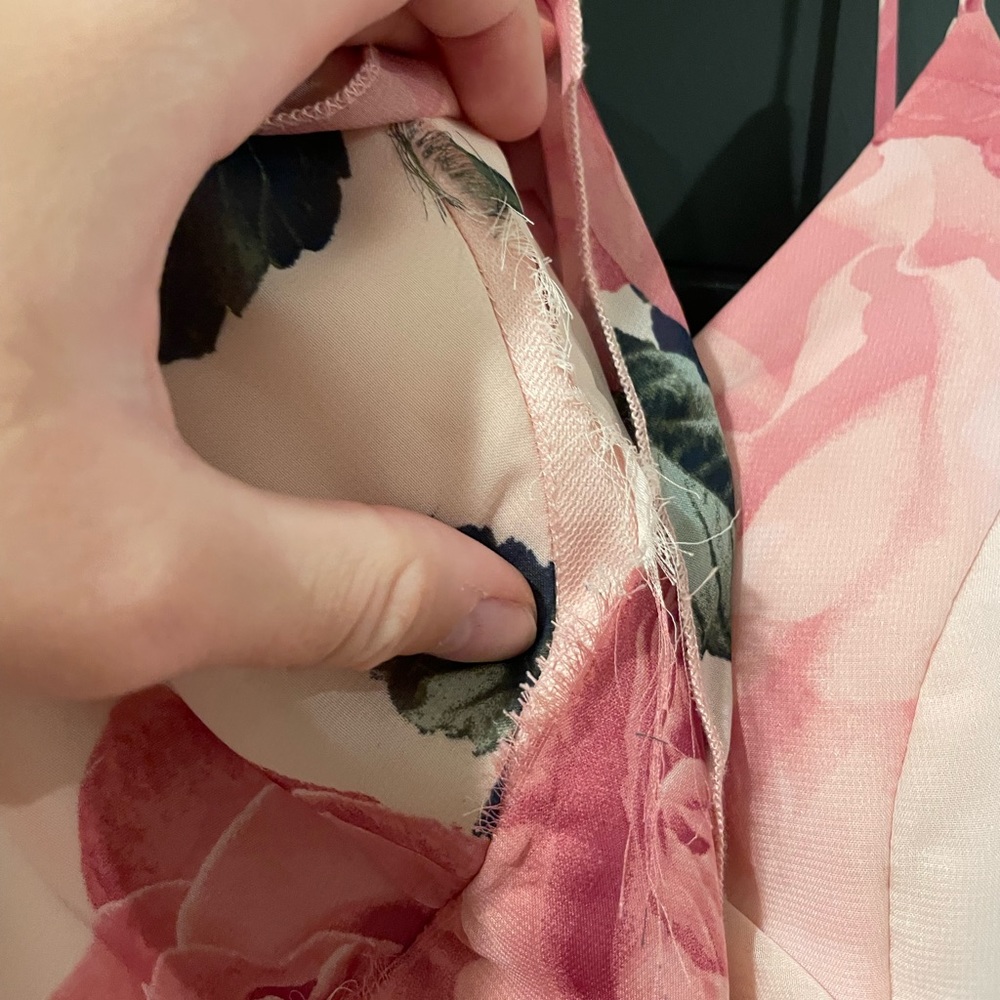 Pink Roses Maxi Prom Dress - Picture 7 of 12